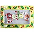 Ls Arts Inc LS Arts XM-929 Christmas Platter; Believe - 14 x 9 in. XM-929